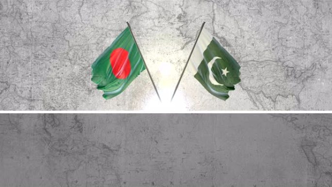 巴基斯坦和孟加拉国国旗