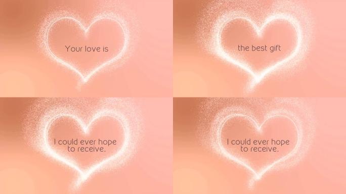 Heart-4k情人节概念与文字