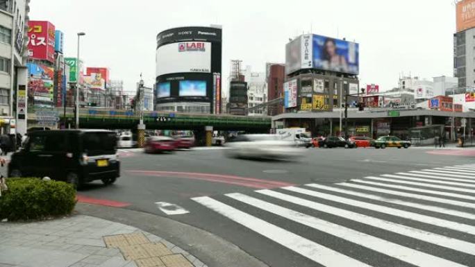 延时: 日本东京新宿的行人