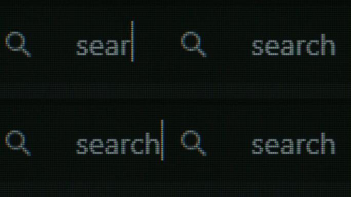 在web浏览器的地址栏上键入搜索词