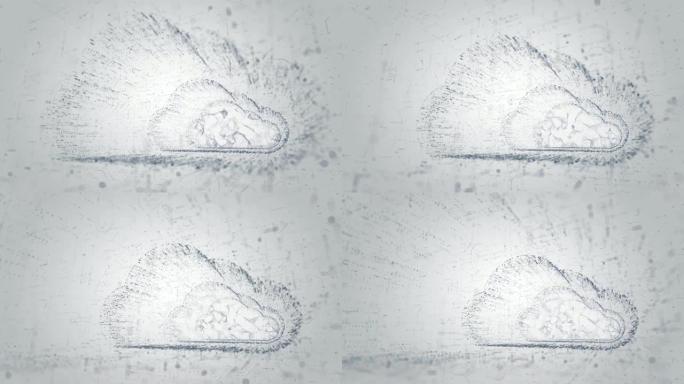 低角度云计算背景动画