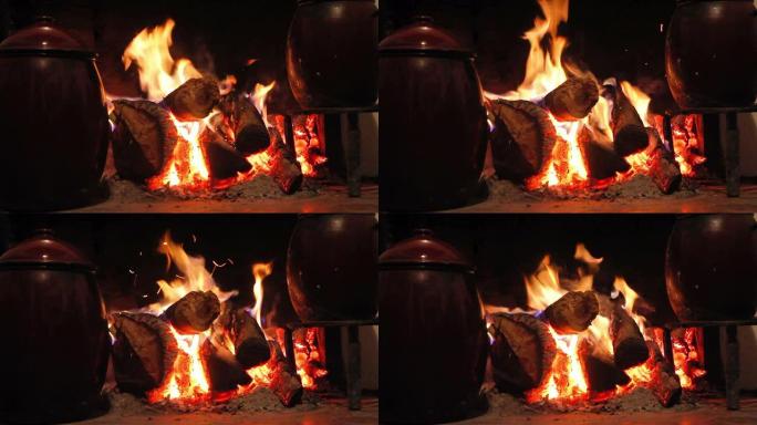 火上的烟囱锅-Pucheros al fuego