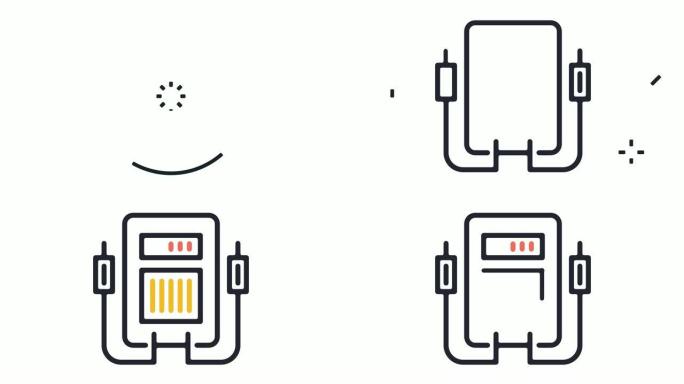 智能电子测量设备线路图标动画与阿尔法