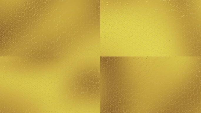 抽象几何金色背景瓷砖纹理无缝循环背景3D渲染