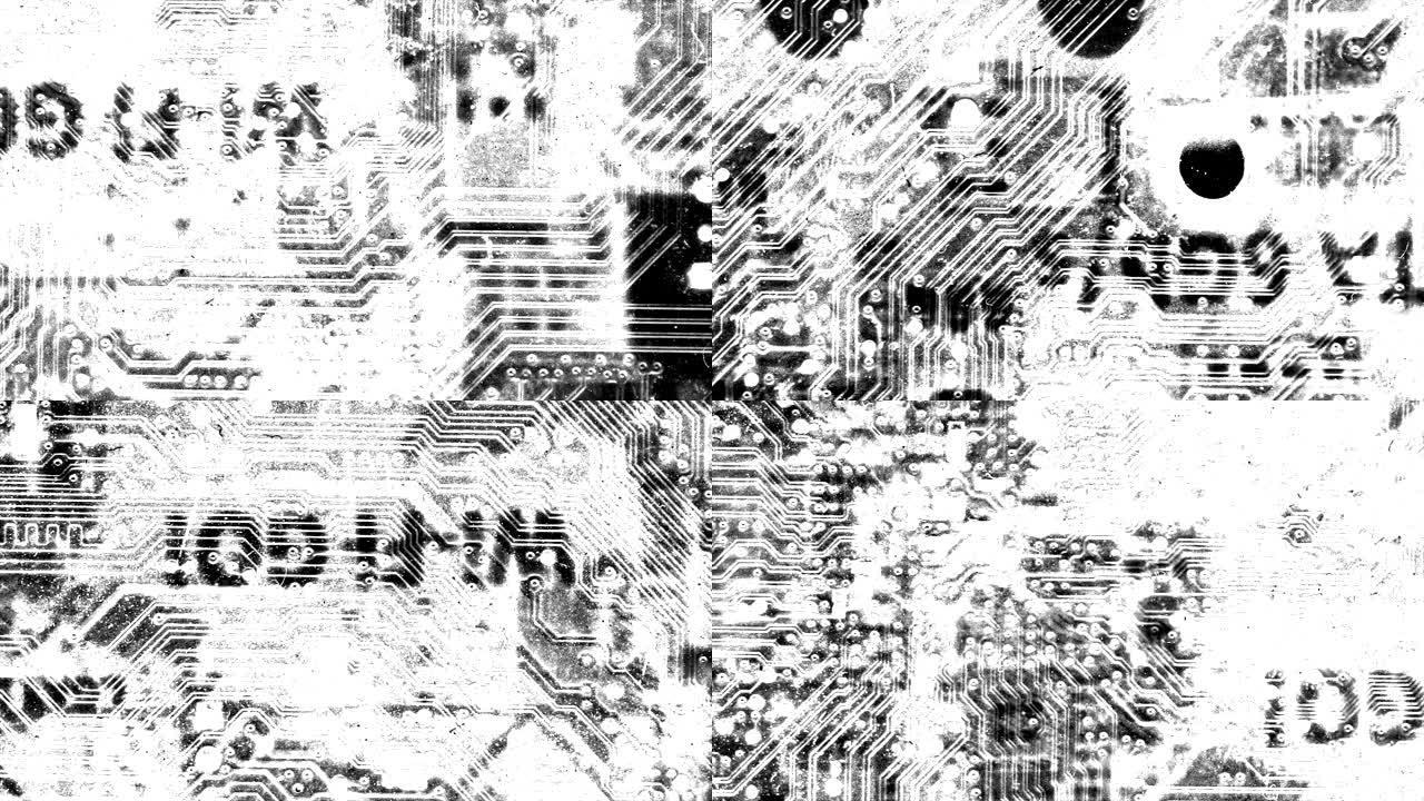 抽象背景黑白电脑主板19