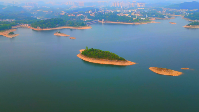 绿水青山之湖光山色红枫湖浪漫季夕阳无限好