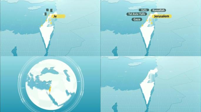 以色列-巴勒斯坦地图