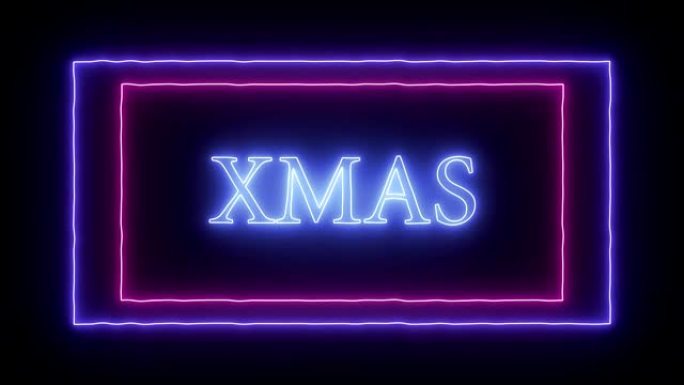 动画闪烁霓虹灯 “圣诞节”