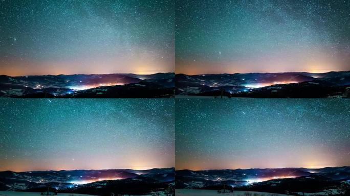 喀尔巴阡山脉的银河系时间流逝