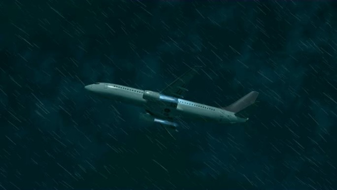雷暴中的飞机