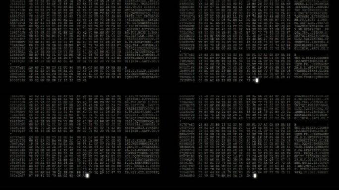 随机滚动屏幕文本随机象征黑客