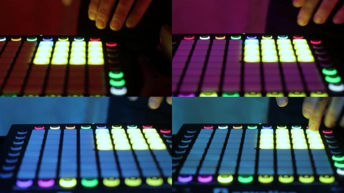 DJ在汽车音频控制器上播放