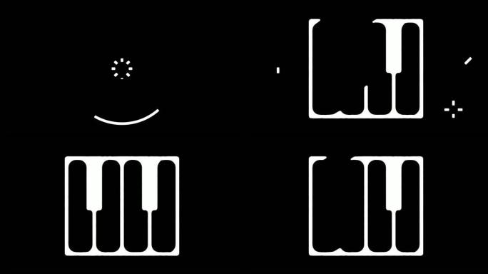 钢琴按键黑板线动画与阿尔法