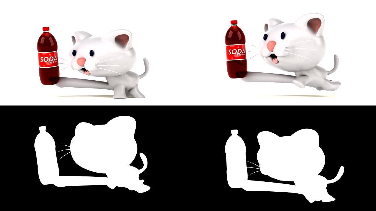有趣的猫跑步-3D动画