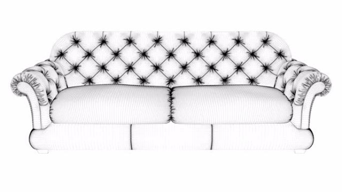 沙发的网眼。循环素材具有4k分辨率。