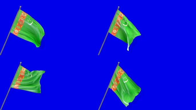土库曼斯坦国旗升起