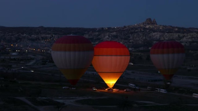 土耳其卡帕多细亚的热气球