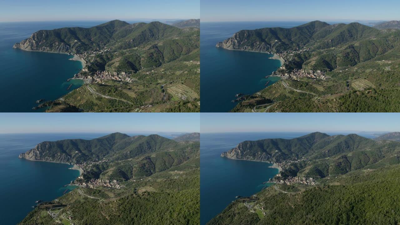 从山上看到的五渔村的蒙特罗索