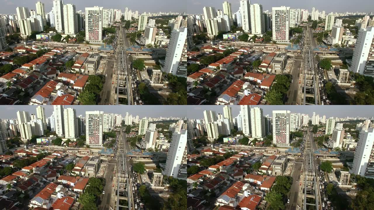 单轨系统的建设。圣保罗、巴西、南美洲。
