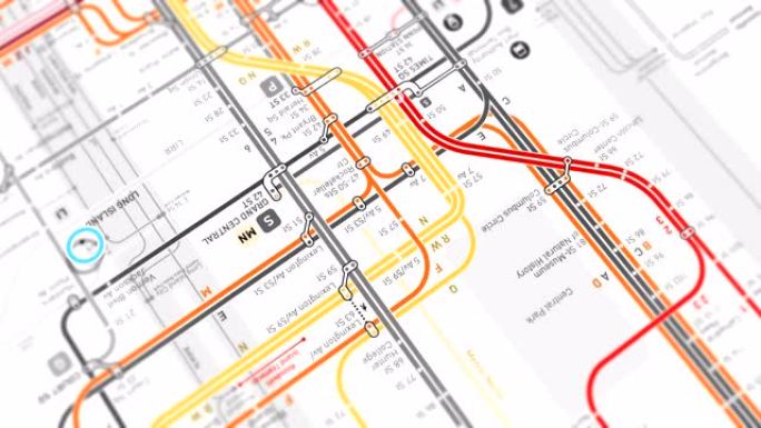 纽约地铁地图本地化-无缝4k环路
