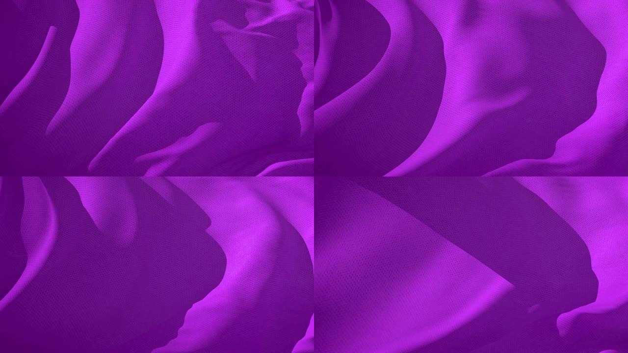紫色纺织面料在风中挥舞抽象背景