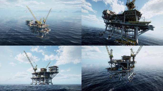 钻井平台油气勘探能源开采海上油田蓝鲸一号