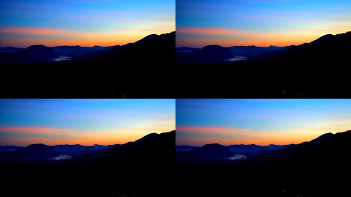 泰国日出山的鸟瞰图。
