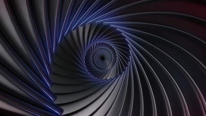 圆形螺旋楼梯，循环3D动画