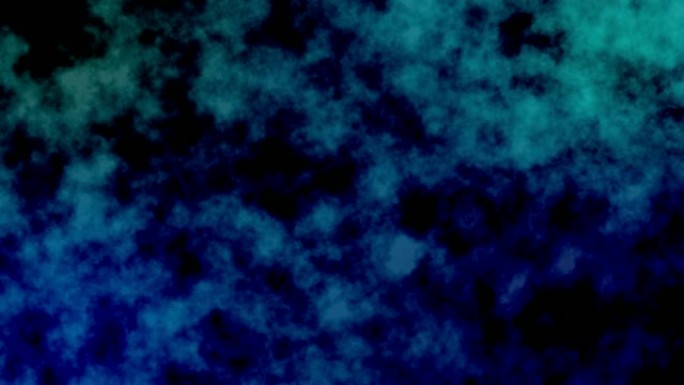 深蓝色的海洋在空气中移动特定的云尘与分形粒子抽象背景4k运动图形素材