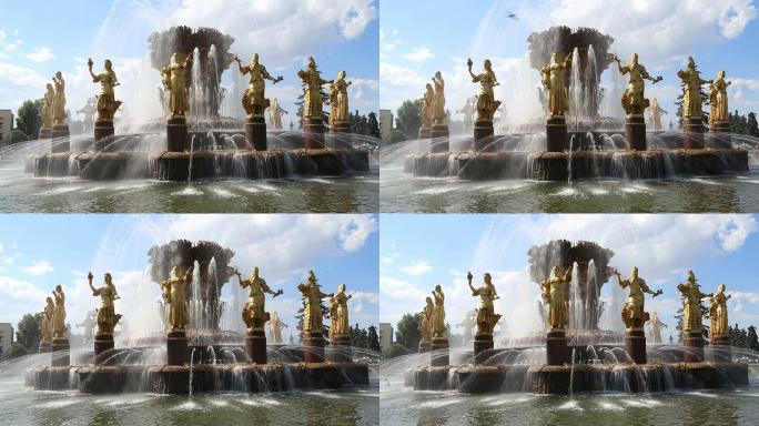 国家的喷泉友谊-VDNKH (全俄罗斯展览中心)，俄罗斯莫斯科
