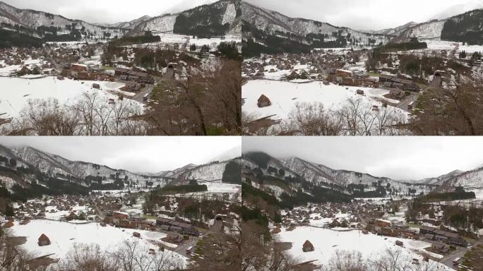 Gasshou zukuri茅草屋顶房屋Shirokawago，岐阜，日本