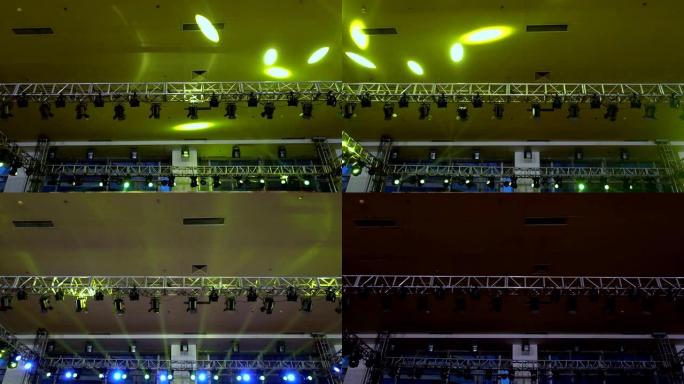 开始时的舞台照明检查