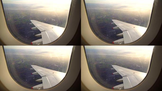 在新西兰降落之前，从飞机窗口可以看到高视野