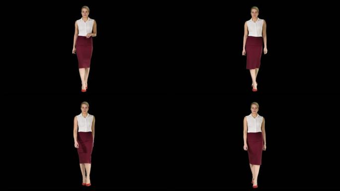 自信的年轻商业女性，阿尔法频道