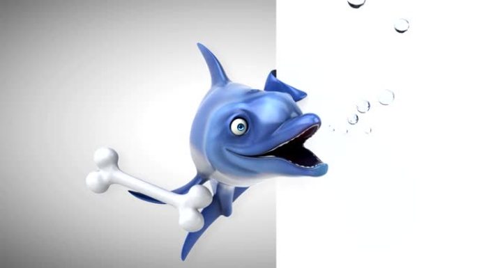 有趣的海豚-3D动画