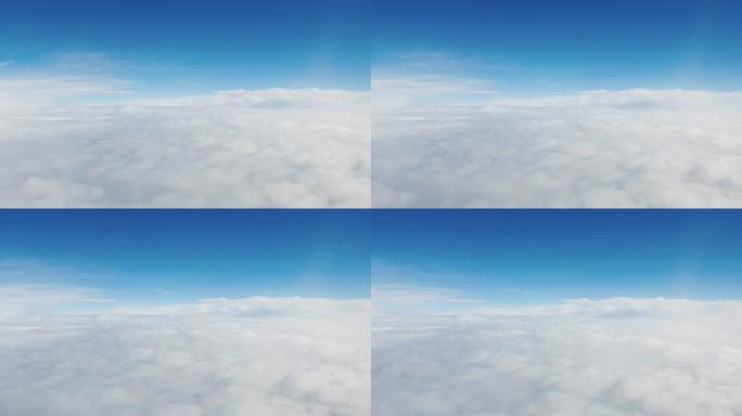 在云层中飞行-从飞机的窗户看