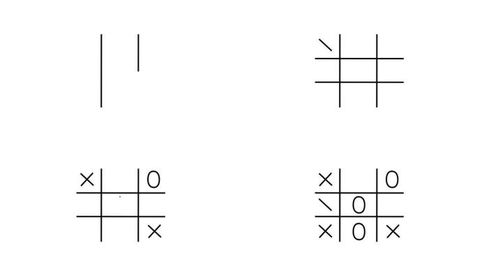 井字游戏，零和十字架或Xs和Os，是两个玩家X和O的游戏，他们轮流标记3 × 3网格中的空间。逻辑思