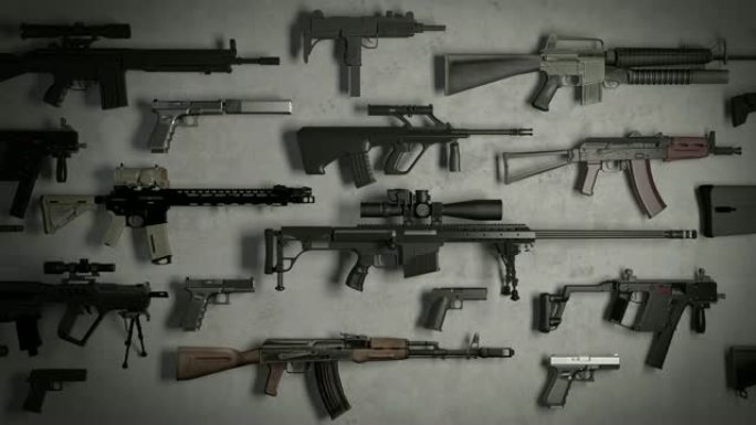 武器步枪，机关枪，手枪
