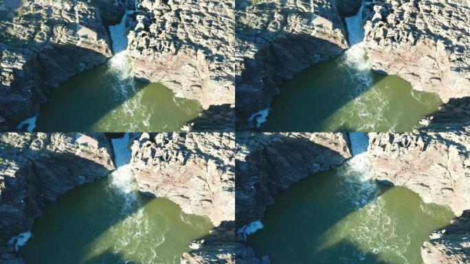 普洛多洛沃瀑布的鸟瞰图