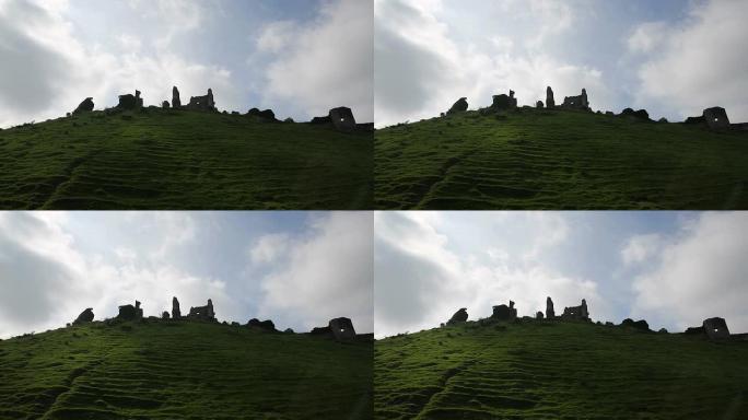 科菲城堡多塞特英国英国废墟景观仰望