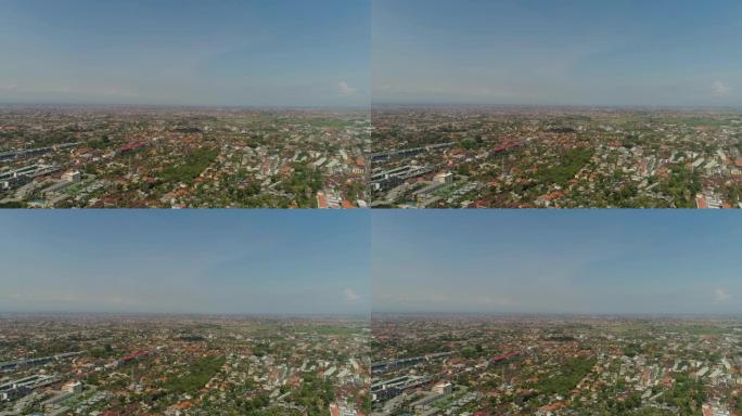 鸟瞰图印度尼西亚登巴萨市