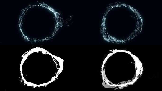 黑色上的水圈循环循环液体能量