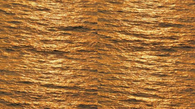 4k日落时靠近海滩和波浪