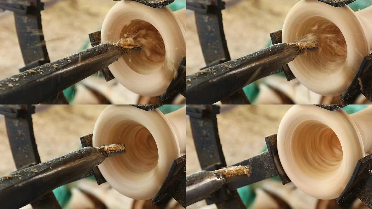木雕旋转机器运动