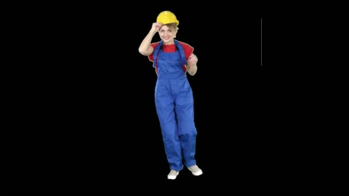 女建筑工人搞笑舞蹈，阿尔法频道