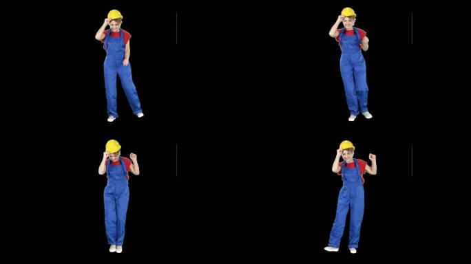 女建筑工人搞笑舞蹈，阿尔法频道