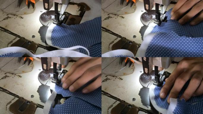 纺织品上的缝纫机缝合
