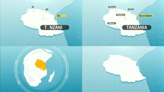 坦桑尼亚的地图