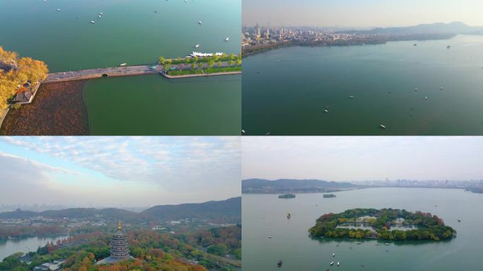杭州西湖美景航拍