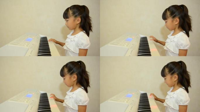 日本女孩弹钢琴